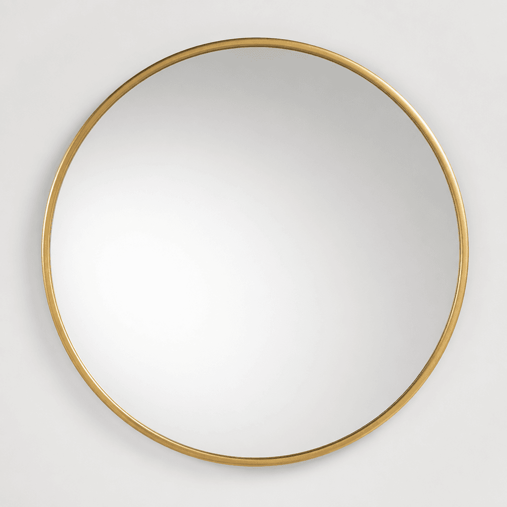 Round Gold Frame Mirror