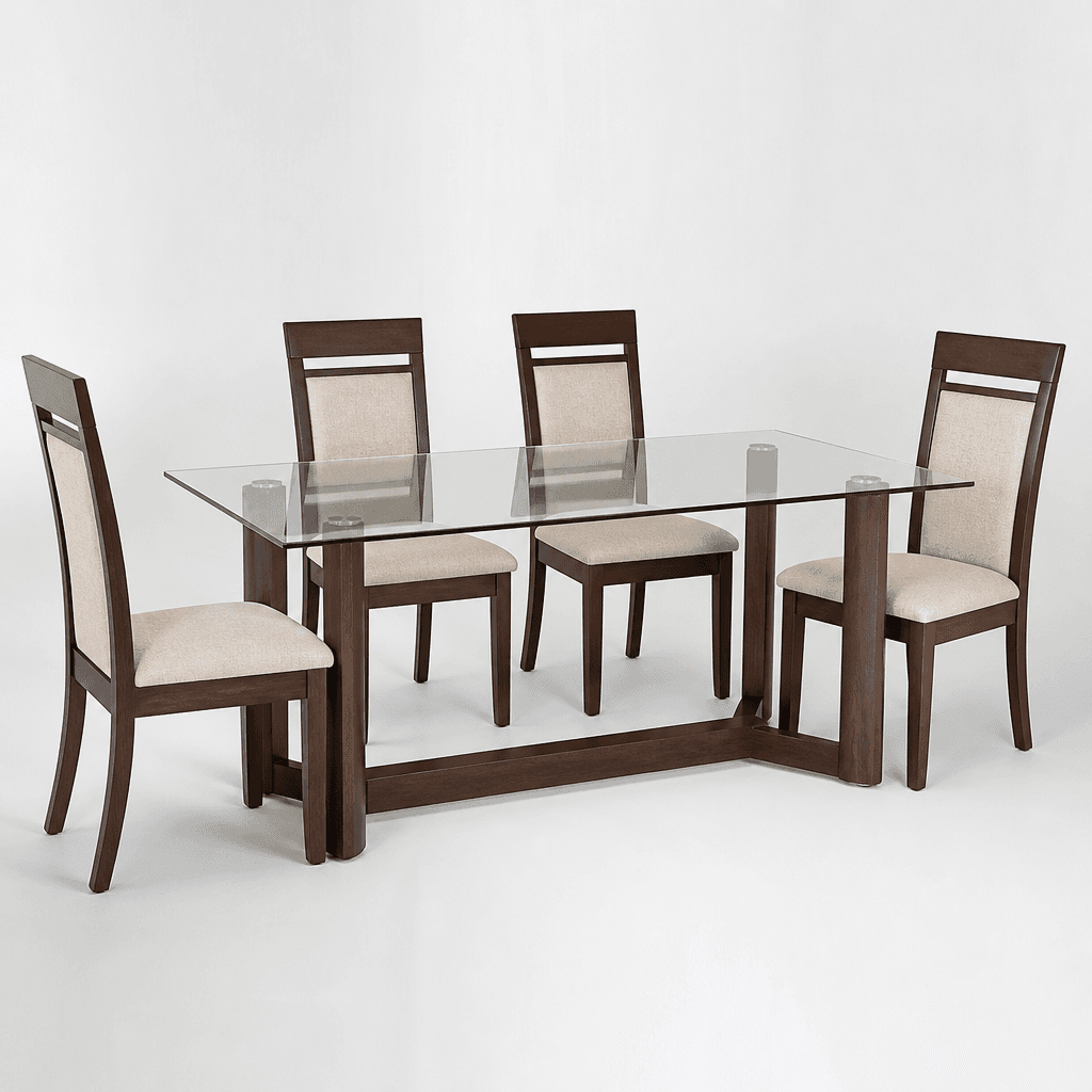 Glass Top Dining Set