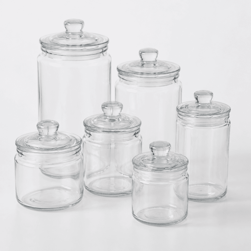 Glass Storage Jar Set