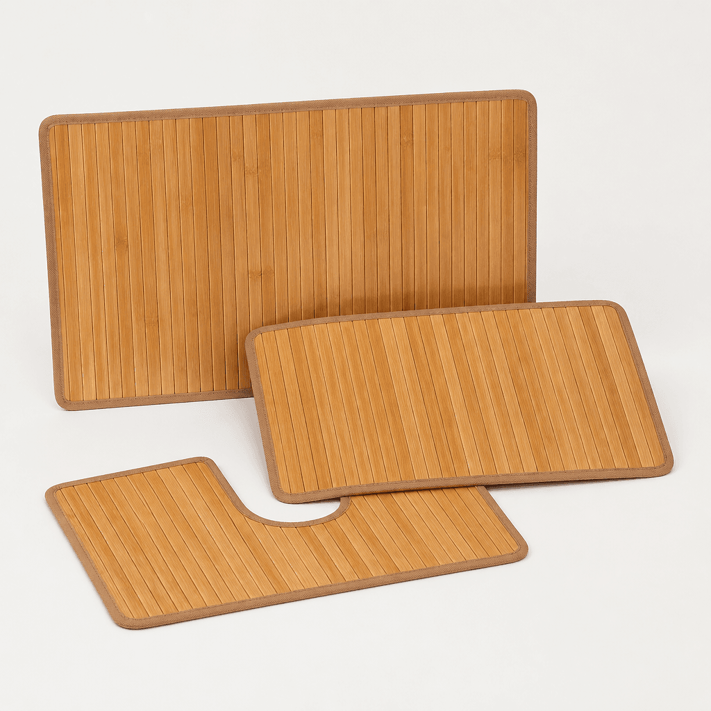 Bamboo Bath Mat Set